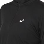 Asics Silver Long Sleeve 1/2 Zip Top Performance Black